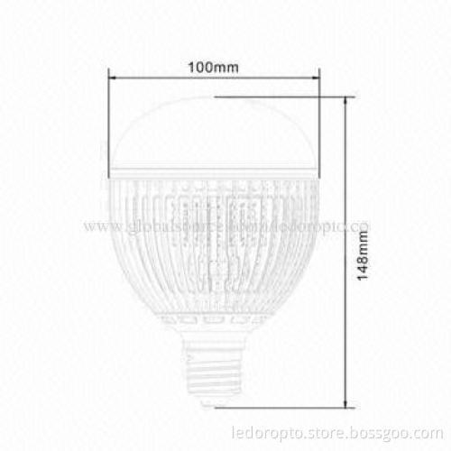 15W LED Bulb with 42 Pieces Aluminum Fins, E26/E27 Base